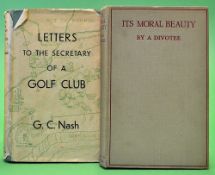 Early Golf Humour and Fiction Books (2) - to incl GC Nash - 