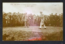 HRH The Prince of Wales St Andrews golfing postcard c1925 titled 