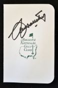 Rare Seve Ballesteros signed National Augusta Golf Club 