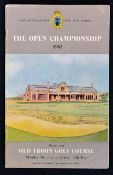 Rare 1962 Open Golf Championship programme signed by the winner Arnold Palmer - played over the