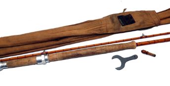 ROD: Hardy The Wye 11' 2 piece Palakona salmon fly rod, No.H14776, agate butt/tip guides, burgundy