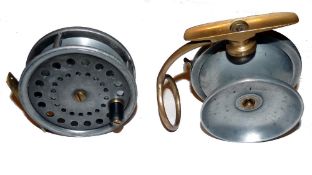 REELS: (2) JJS Walker Bampton alloy trout fly reel by Dingley, 3.75