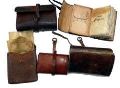 WALLETS: (5) Collection of 5 trout/salmon leather fly wallets from 4.5