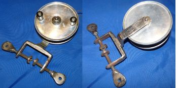 REEL: Rare Hardy The Natal Surf Reel with nickel plated gunwale twin screw clamp fitting, 4.5