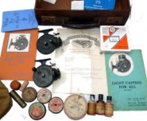 ALLCOCKS COLLECTION: pair of Allcock Stanley Threadline spinning reels, Bakelite drums, good