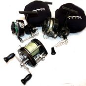 REELS: (3) Shimano Bantam Mag 50 multiplier reel, free spool, level wind, star drag and cast