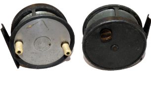REEL: Scarce C Farlow of London alloy twin handle spinning brake reel, 4