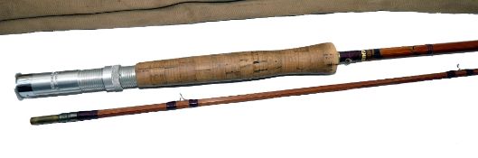 ROD: JS Sharpe The Scottie 9' 2 piece split cane trout fly rod, impregnated cane, line rate 6,