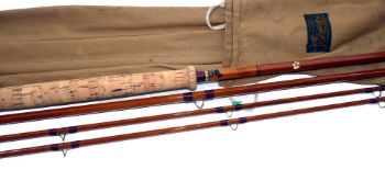 ROD: Sharpe's of Aberdeen for Farlow The Scottie 12' 3 piece plus correct spare tip salmon fly