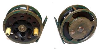 REEL: Percy Wadham Isle of Wight Cowes reel in brass/ebonite, 3.5