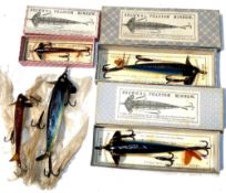 LURES: (5) Five Brown's Phantom minnow lures, all new old stock, 3 x No.9
