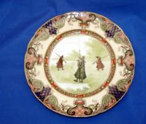 PORCELAIN: Doulton of Burslem Jedo early angling plate, 10