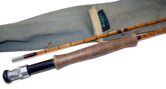 ROD: Hardy The Perfection Palakona 9' 2 piece split cane trout fly rod, No.E3966, agate butt/tip