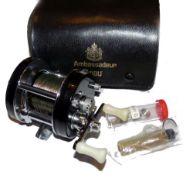 REEL: Abu Ambassadeur 5001 C multiplier reel in fine condition, black smooth end plates, twin