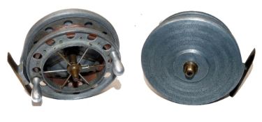 REEL: Unusual Aerial double ventilated pattern alloy trotting reel, 4
