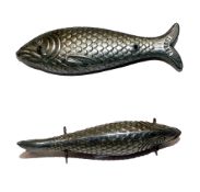 LURE: Early Patent hollow metal body fish lure, 4