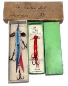 LURES: (2) Hardy leather Swallow Tail bait, 4.5