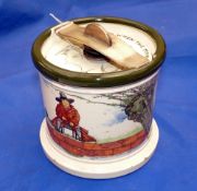 PORCELAIN: Royal Doulton Gallant Fishers tobacco jar, 4.5