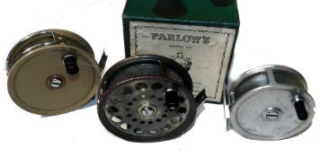REELS: (3) Three Farlow of London alloy fly reels, The Grenaby 3.5