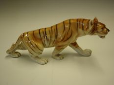 Royal Dux A Bengal tiger in stalking pose. 18 ½