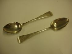 A Pair of Silver Dessert Spoons London 1840. 7 ¼