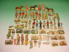 62 Victorian and Edwardian Scraps. Condition report: Some losses, all have been removed from an