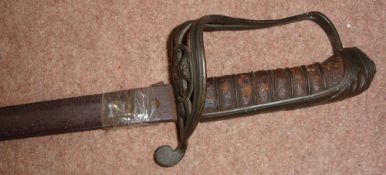 A Victorian Sword Length of blade 32 ½