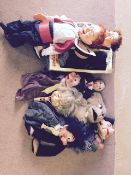 Puppetry A collection of ventriloquist's dolls and a Nookie Bear. (AF)