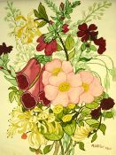 Attributed to Adolf Hitler 1889-1945 A study of foxgloves and other wild flowers. Bears a