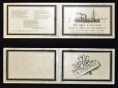 The Russian Baltic Fleet Blunder on the Dogger Bank Memorandum Card 1904 with illustration of a Hull