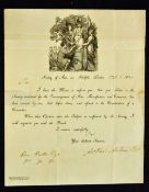 1820 The Society of Arts Award its ISIS Medal Addressed to Miss M Copland inviting her to attend the