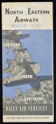 Aviation 1938/9 Winter North Eastern Airways Time Table a fold out 8 page time table, with fares and
