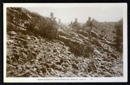 India Photographic postcard of Sikh Soldiers c1922 showing Northern West Frontier Sikhs in Action,