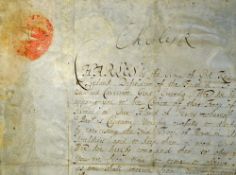 King Charles II 1630-1685 signed warrant in ink appointing Edward Carterett 'Wee doe by these
