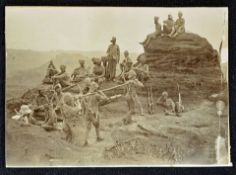 India British Soldiers Photograph of British soldiers building defences c1890-1900 overall 7.5 x 5.5