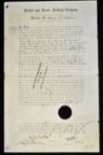 Great Britain Bond Certificate Bristol & Exeter Railway Company 1869 4% Debenture Bond for £1,500