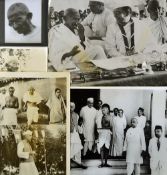 India Gandhi early photographs c1930s (included is an early glass slide). Photos show Gandhi with
