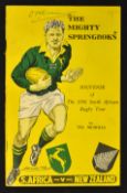 1956 South African rugby tour to New Zealand signed book - titled 