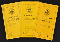 3x Scotland v England rugby programmes from the late 1920s and early 1930s to include 1927