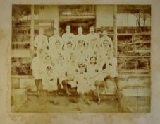 Rare 1876 England XX Rugby team sepia photograph - mounted on card - image 8.75 x 11.25