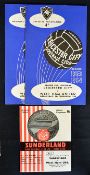 Football League Cup football programmes 1963/64 Leicester City v West Ham Utd (Semi Final) x2,