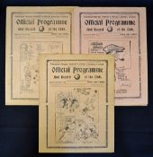 Pre-War Tottenham Hotspur football programmes v 1935/36 Bury, v 1936/37 Norwich City, v 1937/38