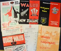 Collection of 1969 Wales Rugby Tour to New Zealand programmes to include the 1st and 2nd Test