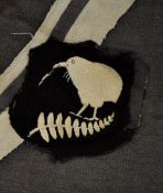 Rare 1946/47 New Zealand Rugby League International shirt - No. 3 black long sleeve shirt with the