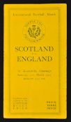 1925 Scotland (Grand Slam) v England rugby programme with rare team/song sheet - played at