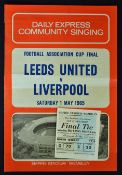 1965 FA Cup Final Community Song Sheet plus Cup Final ticket. Good (2)