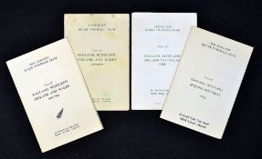 Collection of Australian Wallabies rugby and New Zealand All Blacks tour itineraries to the United