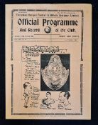 1937/38 Tottenham Hotspur v Blackburn Rovers FA Cup Tie football programme, 4 page issue, slight