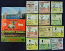 Football League Cup Final tickets 1967 (1st at Wembley) 1970, 1971, 1976, 1977, 1977 Replay, 1979,