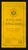 1923 Scotland v England (Grand Slam) rugby programme - played at Inverleith on Saturday 17th March